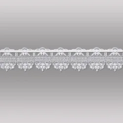 Kleine Plauener Spitzengardine Lisann 10 cm hoch