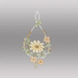 Kleines Fensterbild Margerite in der Blumenranke