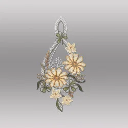 Ansprechendes Fensterbild Margerite im Blütenreigen