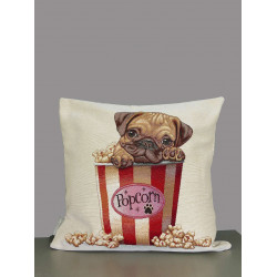 Verspielter Gobelin-Kissenbezug Popcorn 45x45 cm