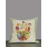 Ländlicher Gobelin-Kissenbezug Osterbouquet