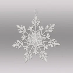 Plauener Spitzenfensterbild Schneekristall 2