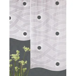 Zeitlose weiße Plauener Stickerei-Schiebepaneele Gill