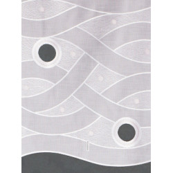 Zeitlose weiße Plauener Stickerei-Schiebepaneele Gill Detail