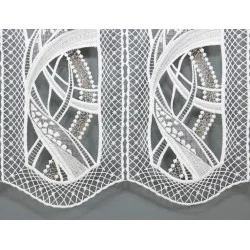 Hochwertige Plauener Spitzen-Panneau Elegance in natur-braun Detailbild