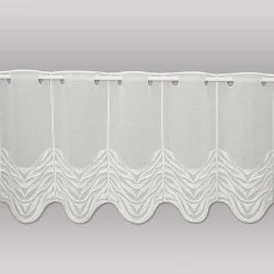 Plauener Stickerei-Kurzgardine Silvana in natur klein