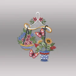 Blumenwaage mit Eimer