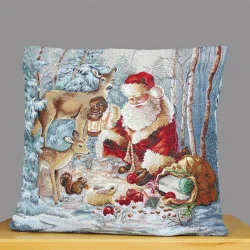 Gobelin Kissenhülle Waldbescherung