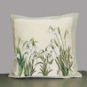 Frühlingsfrischer Gobelin-Kissenbezug Schneeglöckchen 45x45 cm