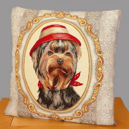 Gobelin Kissenhülle Hundelady 45x45 cm