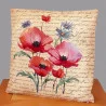 Gobelin Kissenhülle Mohn und Kornblumen 45x45 cm
