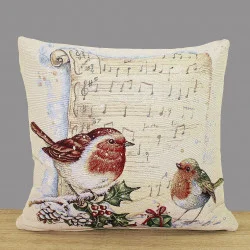 Gobelin-Kissenhülle Rotkehlchen 45x45 cm