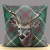 Gobelin Kissenbezug Karohirsch 45x45 cm