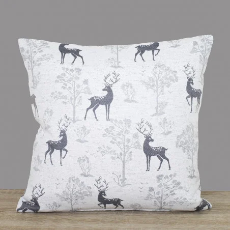 Kissenhülle Hirschgehege in grau