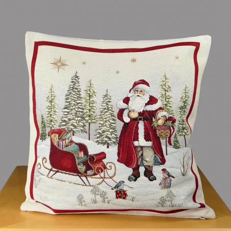 Gobelin Kissenbezug Santa 45x45 cm