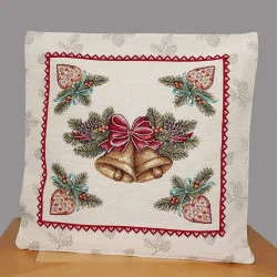 Ländlicher Gobelin Kissenbezug Glockenläuten 45x45 cm