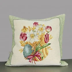 Gobelin-Kissenbezug Osterbouquet 45x45 cm
