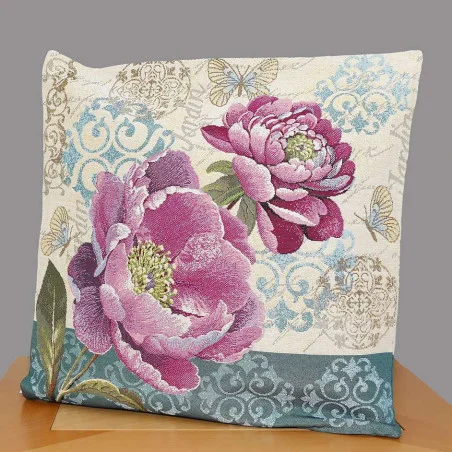 Gobelin Kissenhülle Heckenrose 45x45 cm