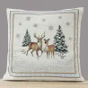 Winterlich-dezente Gobelin Kissenhülle Thüringen 45x45 cm