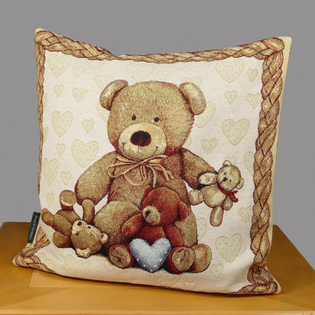 Gobelin-Kissenbezug Teddybär 45x45 cm