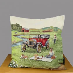 Gobelin Kissenbezug Picknick 45x45 cm