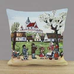Gobelin-Kissenbezüge 4 Jahreszeiten