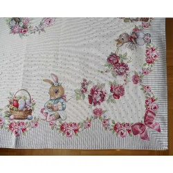 Gobelin-Mittelecken Ostergirlande Detailbild