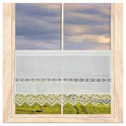 Scheibenhänger Lena in natur mit Plauener Spitze 40 cm hoch