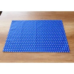 Baumwoll-Stoff-Deckenserie Pünktchen in blau-weiß