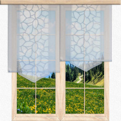 Moderne Jaquard-Schiebepaneele Lacey in silbergrau