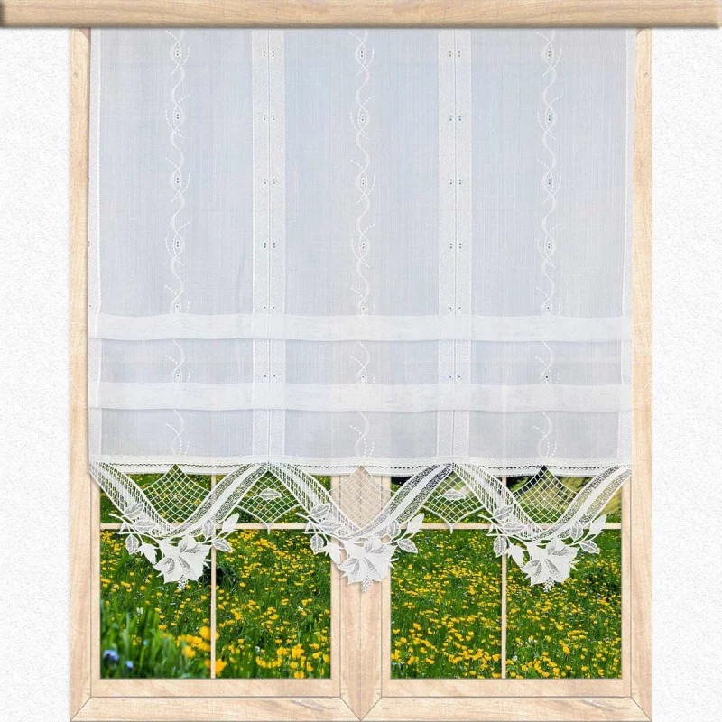 Raffgardine Amy mit Plauener Spitzen-Abschluß