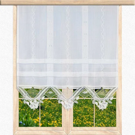 Raffgardine Amy mit Plauener Spitzen-Abschluß