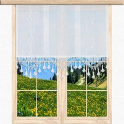 Moderne Flächengardine Fay mit Plauener Spitze