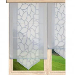 Moderne Jaquard-Schiebepaneele Lacey in silbergrau