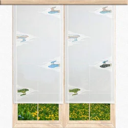 Gerade Plauener Stickerei-Schiebepaneele Alys