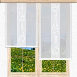 Gerade Plauener Stickerei-Schiebepaneele Joan