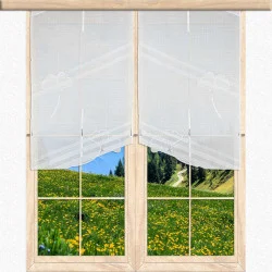 Attraktiv bestickte Schiebepaneele Henrike