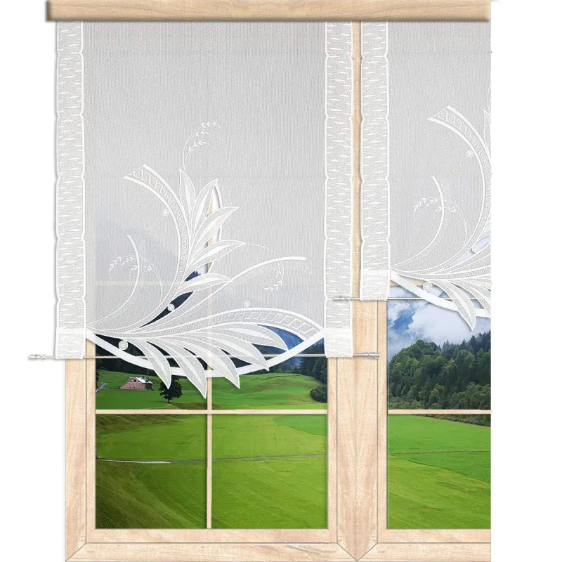 Attraktiv bestickte Schiebepaneele Esmé mit Bogen