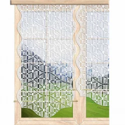 Elegante Plauener Spitzen-Flächengardine Angelina in weiß