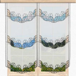 Moderne Schiebepaneele Gloria in schwarz-silber