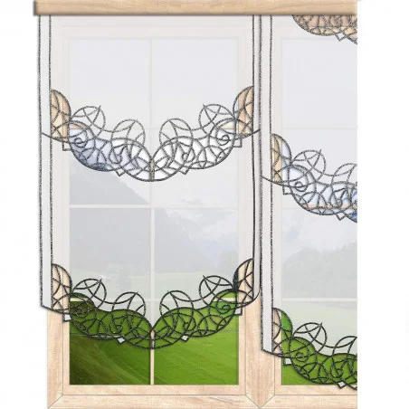 Moderne Schiebepaneele Gloria in schwarz-silber