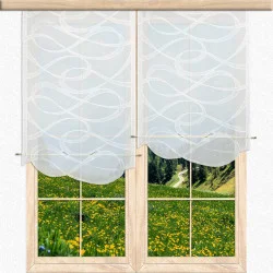 Stickerei-Flächengardine Andrina in ecrü