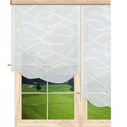 Stickerei-Flächengardine Andrina in ecrü