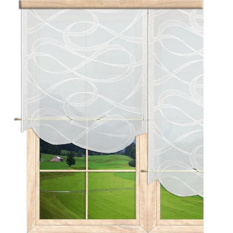 Stickerei-Flächengardine Andrina in ecrü