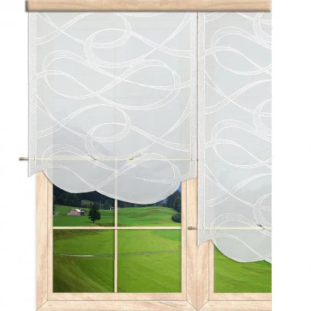 Stickerei-Flächengardine Andrina in ecrü