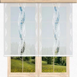 Schiebepaneele Carmen mit geradem Abschluß in weiß