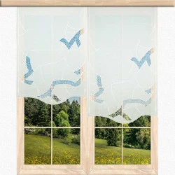 Plauener Spitzen-Schiebepaneele Indra in ecrü