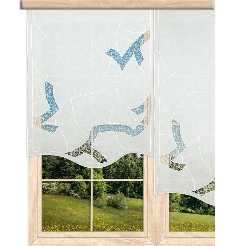 Plauener Spitzen-Schiebepaneele Indra in ecrü