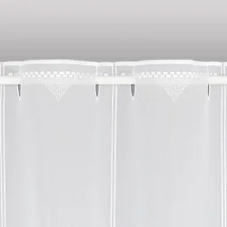 Modern besticktes Raffrollo Kendra  Stangendurchzug