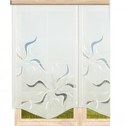 Spitze-Flächengardine Alyssa in natur-grau